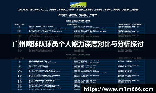 广州网球队球员个人能力深度对比与分析探讨